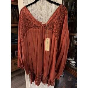 NEW URBAN MANGOZ women's long sleeve top in orange